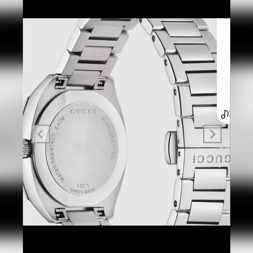SALE! GUCCI DIAMOND 💎 LUXURY WATCH..Black Face w/ Diamonds as markers - Picture 3 of 10